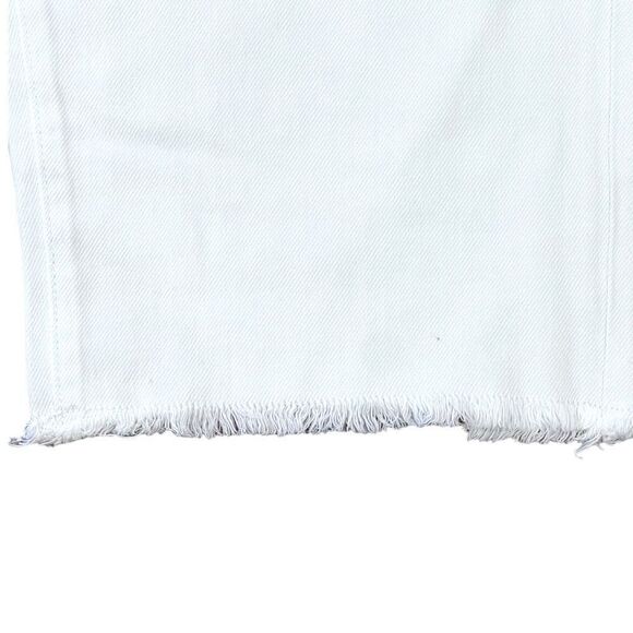 SANDRINE ROSE By Free People Women's White Frayed Hem Bermuda Shorts Size 28 NWT - Picture 4 of 6